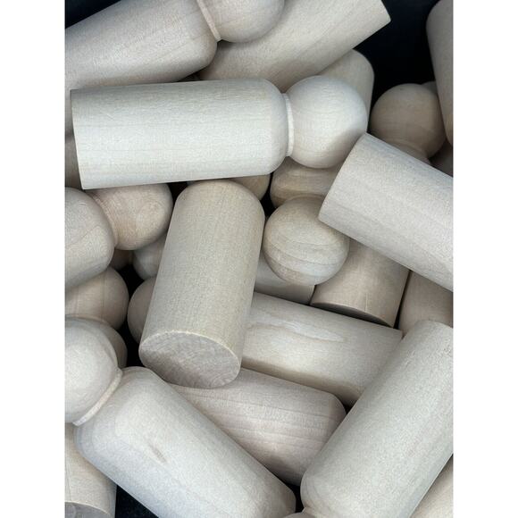 40pcs 3 1/2” Wooden Male Peg Doll Jumbo Dad Bulk Discount DIY Craft Wedding Cake - Picture 1 of 7